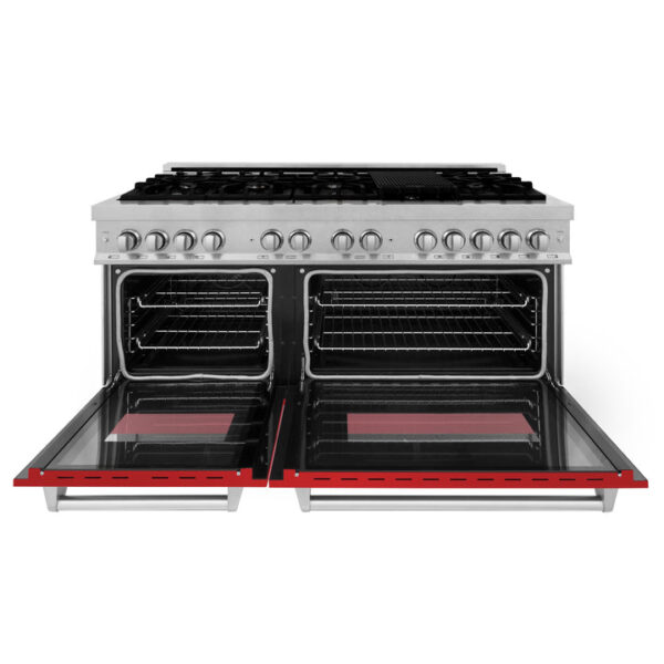 ZLINE 60 in. 7.4 cu. ft. Dual Fuel Range with Gas Stove and Electric Oven in Fingerprint Resistant Stainless Steel (RAS-SN-60) - Image 10