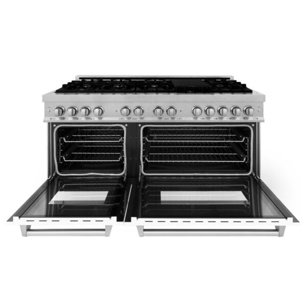 ZLINE 60 in. 7.4 cu. ft. Dual Fuel Range with Gas Stove and Electric Oven in Fingerprint Resistant Stainless Steel (RAS-SN-60) - Image 5