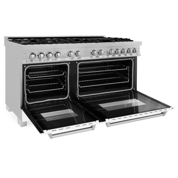 ZLINE 60 in. 7.4 cu. ft. Dual Fuel Range with Gas Stove and Electric Oven in Fingerprint Resistant Stainless Steel (RAS-SN-60) - Image 8