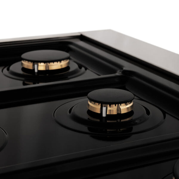 ZLINE Autograph Edition 60 in. 7.4 cu. ft. Dual Fuel Range with Gas Stove and Electric Oven in Stainless Steel with Matte Black Accents (RAZ-60-MB) - Image 11