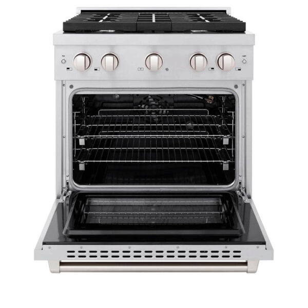 ZLINE 30 in. 4.2 cu. ft. 4 Burner Gas Range with Convection Gas Oven in Stainless Steel (SGR30) - Image 10