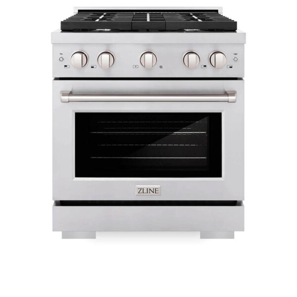 ZLINE 30 in. 4.2 cu. ft. 4 Burner Gas Range with Convection Gas Oven in Stainless Steel (SGR30) - Image 12