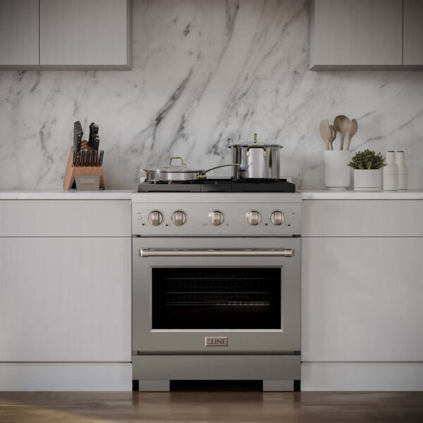 ZLINE 30 in. 4.2 cu. ft. 4 Burner Gas Range with Convection Gas Oven in Stainless Steel (SGR30) - Image 13