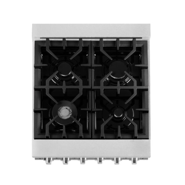 ZLINE 24 in. Professional Dual Fuel Range in Fingerprint Resistant Stainless Steel (RAS-SN-24) - Image 14