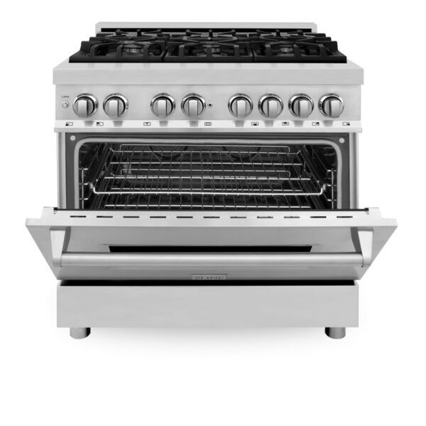 ZLINE 36 in. Dual Fuel Range with Gas Stove and Electric Oven in Stainless Steel (RA36) - Image 3