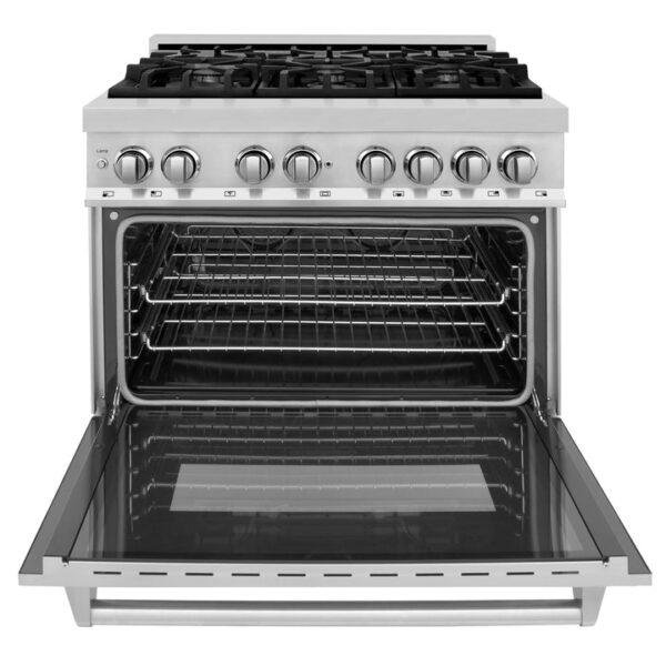ZLINE 36 in. Dual Fuel Range with Gas Stove and Electric Oven in Stainless Steel (RA36) - Image 2
