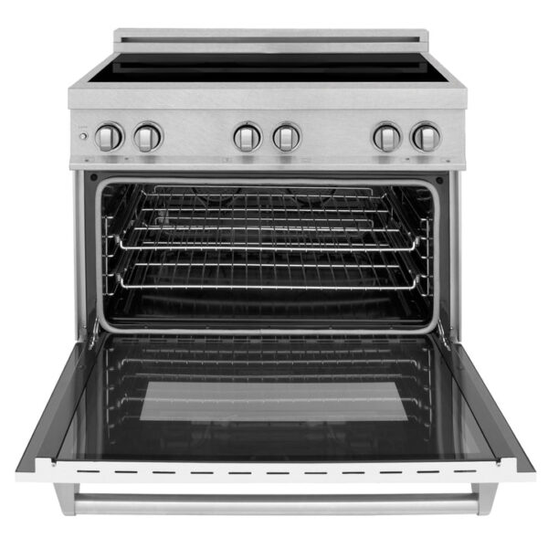 ZLINE 36 in. 4.6 cu. ft. Induction Range with a 4 Element Stove and Electric Oven with White Matte Door (RAIND-WM-36) - Image 7