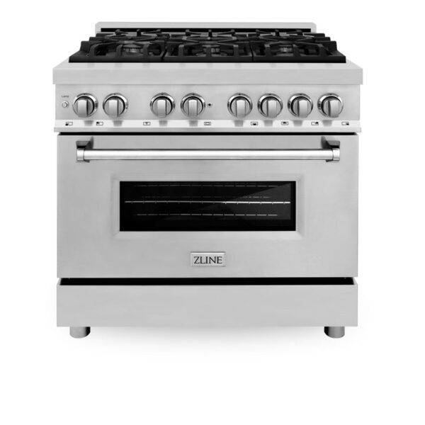 ZLINE 36 in. Dual Fuel Range with Gas Stove and Electric Oven in Stainless Steel (RA36) - Image 4