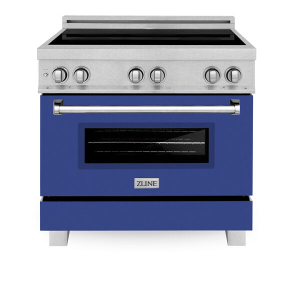 ZLINE 36 in. Induction Range in Fingerprint Resistant Stainless Steel with Blue Matte Door (RAINDS-BM-36) - Image 9
