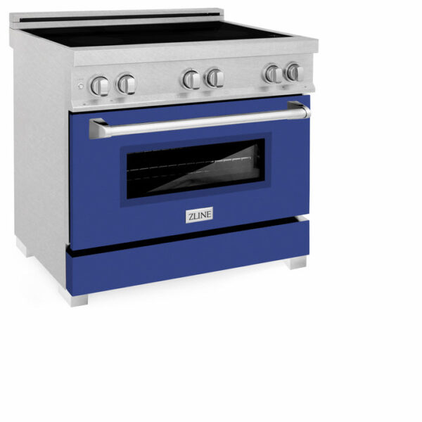 ZLINE 36 in. Induction Range in Fingerprint Resistant Stainless Steel with Blue Matte Door (RAINDS-BM-36) - Image 6