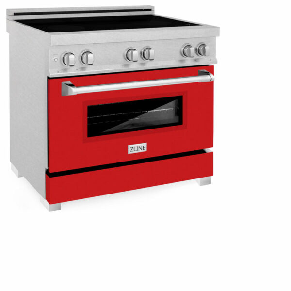 ZLINE 36 in. Induction Range in Fingerprint Resistant Stainless Steel with Red Matte Door (RAINDS-RM-36) - Image 5