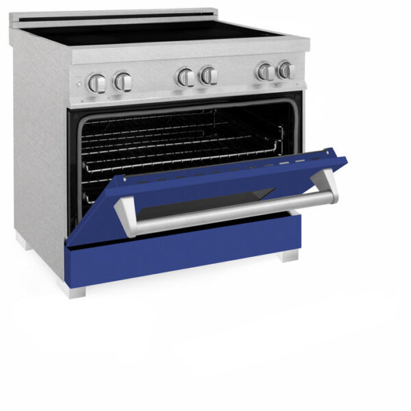 ZLINE 36 in. Induction Range in Fingerprint Resistant Stainless Steel with Blue Matte Door (RAINDS-BM-36) - Image 5