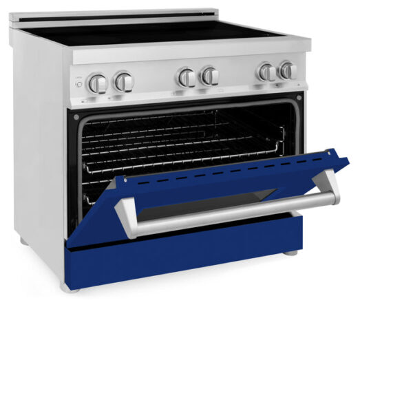 ZLINE 36 in. 4.6 cu. ft. Induction Range with a 4 Element Stove and Electric Oven with Blue Matte Door (RAIND-BM-36) - Image 6