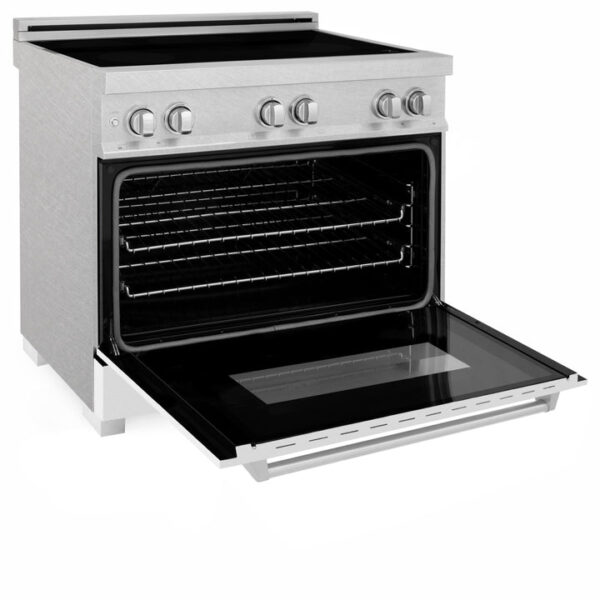 ZLINE 36 in. 4.6 cu. ft. Induction Range with a 4 Element Stove and Electric Oven with White Matte Door (RAIND-WM-36) - Image 4