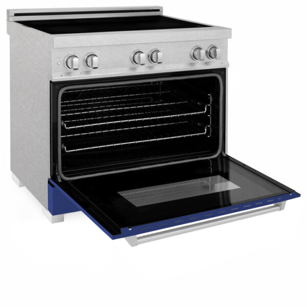 ZLINE 36 in. Induction Range in Fingerprint Resistant Stainless Steel with Blue Matte Door (RAINDS-BM-36) - Image 4