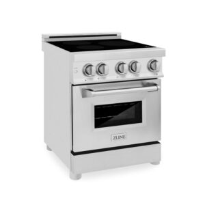 ZLINE 24 In. 2.8 cu. ft. Induction Range with a 3 Element Stove and Electric Oven in Stainless Steel (RAIND-24)