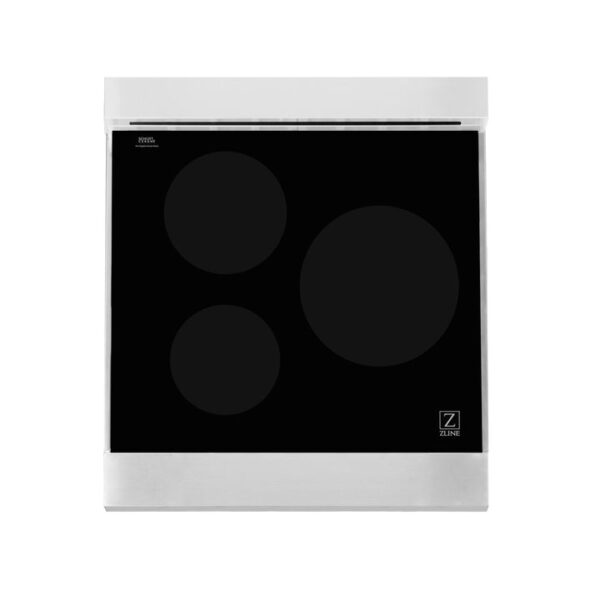 ZLINE 24 In. 2.8 cu. ft. Induction Range with a 3 Element Stove and Electric Oven in Stainless Steel with Blue Gloss Door(RAIND-BG-24) - Image 5