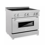 ZLINE 36 in. 4.6 cu. ft. Induction Range with a 4 Element Stove and Electric Oven with White Matte Door (RAIND-WM-36)