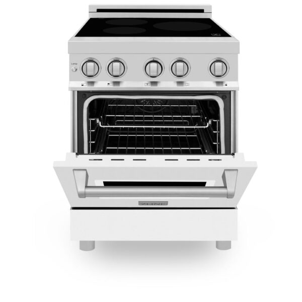 ZLINE 24 IN. 2.8 cu. ft. Induction Range with a 3 Element Stove and Electric Oven in Stainless Steel with White Matte Door(RAIND-WM-24) - Image 5