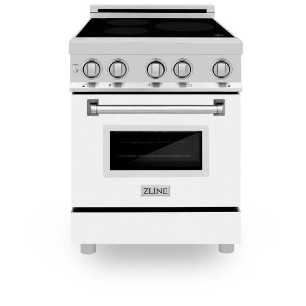 ZLINE 24 IN. 2.8 cu. ft. Induction Range with a 3 Element Stove and Electric Oven in Stainless Steel with White Matte Door(RAIND-WM-24) - Image 6