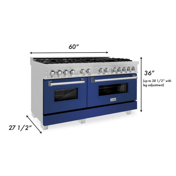ZLINE 60 in. 7.4 cu. ft. Dual Fuel Range with Gas Stove and Electric Oven in Fingerprint Resistant Stainless Steel (RAS-SN-60) - Image 26
