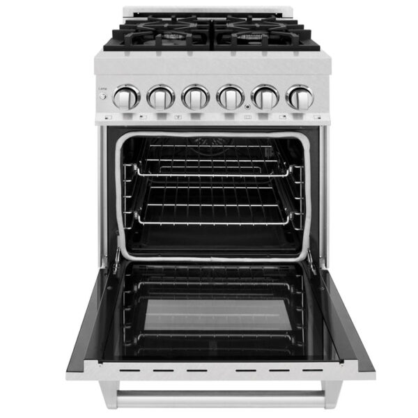 ZLINE 24 in. Professional Dual Fuel Range in Fingerprint Resistant Stainless Steel (RAS-SN-24) - Image 8