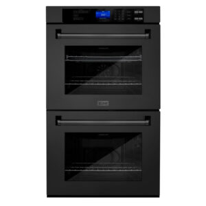ZLINE 30 in. Professional Electric Double Wall Oven with Self Clean and True Convection in Black Stainless Steel (AWD-30-BS)