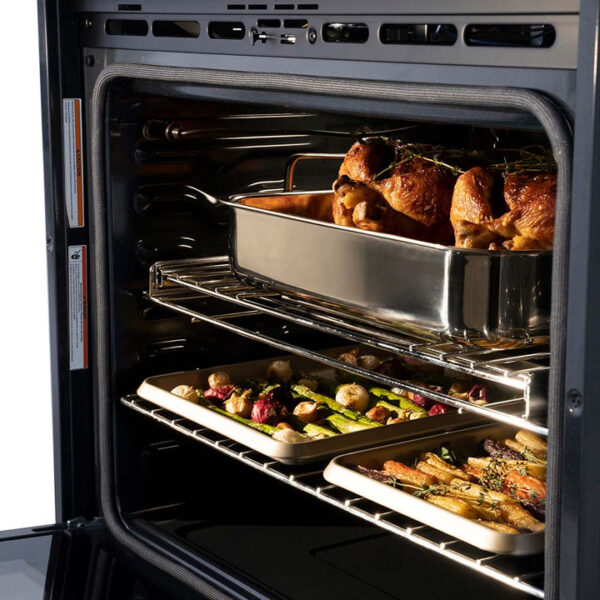 ZLINE 30 in. Autograph Edition Electric Double Wall Oven with Self Clean and True Convection in Stainless Steel and Champagne Bronze Accents (AWDZ-30-CB) - Image 13