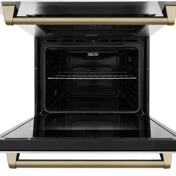 ZLINE 30 in. Autograph Edition Electric Double Wall Oven with Self Clean and True Convection in Stainless Steel and Champagne Bronze Accents (AWDZ-30-CB) - Image 8