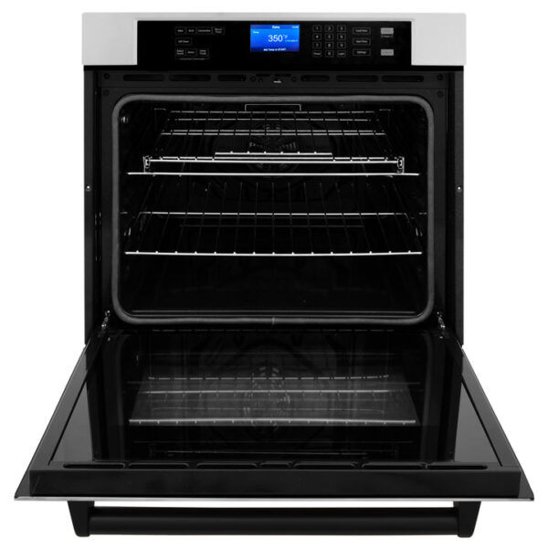 ZLINE 30 in. Autograph Edition Electric Single Wall Oven with Self Clean and True Convection in Fingerprint Resistant Stainless Steel and Matte Black Accents (AWSSZ-30-MB) - Image 10
