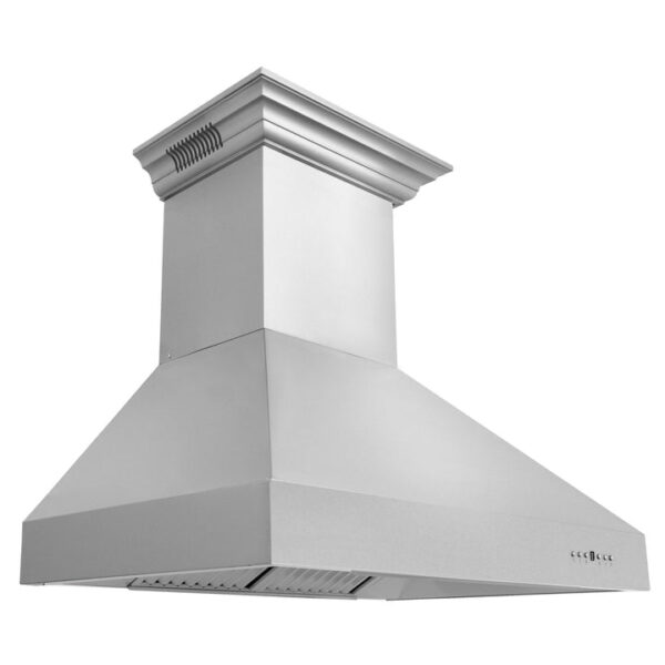 ZLINE Ducted Vent Wall Mount Range Hood in Stainless Steel with Built-in ZLINE CrownSound Bluetooth Speakers (667CRN-BT) - Image 9