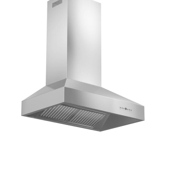 ZLINE Professional Convertible Vent Wall Mount Range Hood in Stainless Steel with Crown Molding (667CRN) - Image 8