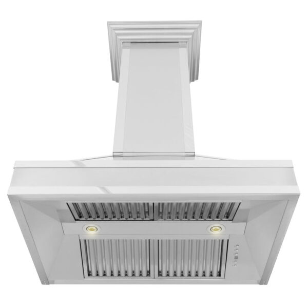 ZLINE Designer Series Wall Mount Range Hood in Fingerprint Resistant Stainless Steel with Mirror Accents (655MR) - Image 6