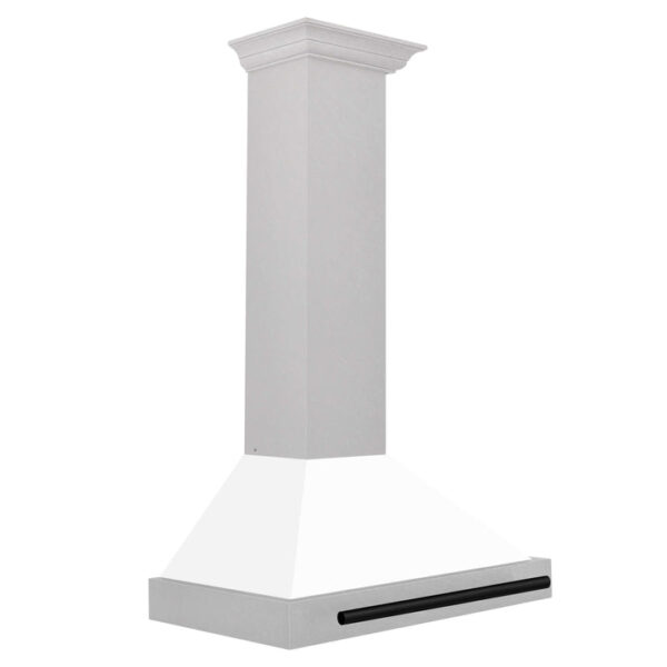 ZLINE 30 in. Autograph Edition Fingerprint Resistant Stainless Steel Range Hood with White Matte Shell and Accented Handle (KB4SNZ-WM30) - Image 4