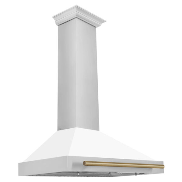 ZLINE 36 in. Autograph Edition Stainless Steel Range Hood with White Matte Shell and Accents (KB4STZ-WM36) - Image 10