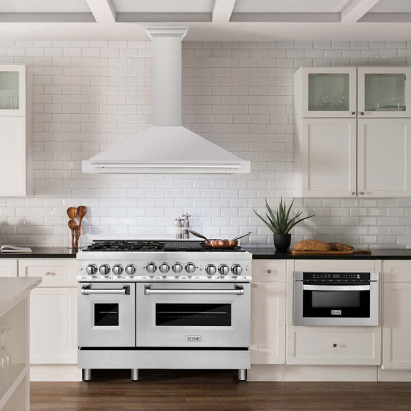 ZLINE 48 in. Stainless Steel Range Hood with Stainless Steel Handle and Colored Shell Options (KB4STX-48) - Image 7
