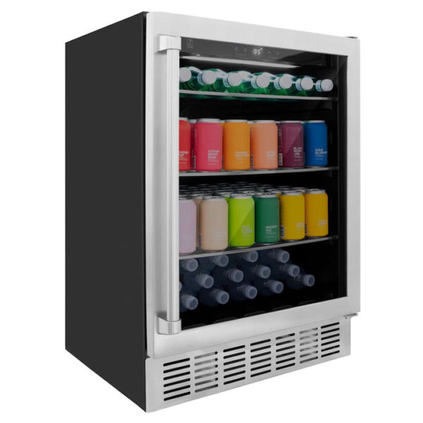 ZLINE 24 in. Monument 154 Can Beverage Fridge in Stainless Steel (RBV-US-24) - Image 16