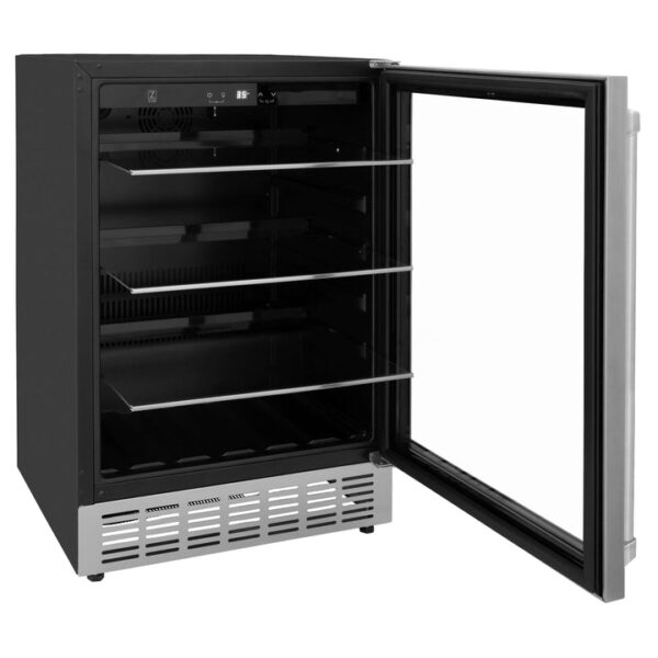 ZLINE 24 in. Monument 154 Can Beverage Fridge in Stainless Steel (RBV-US-24) - Image 9