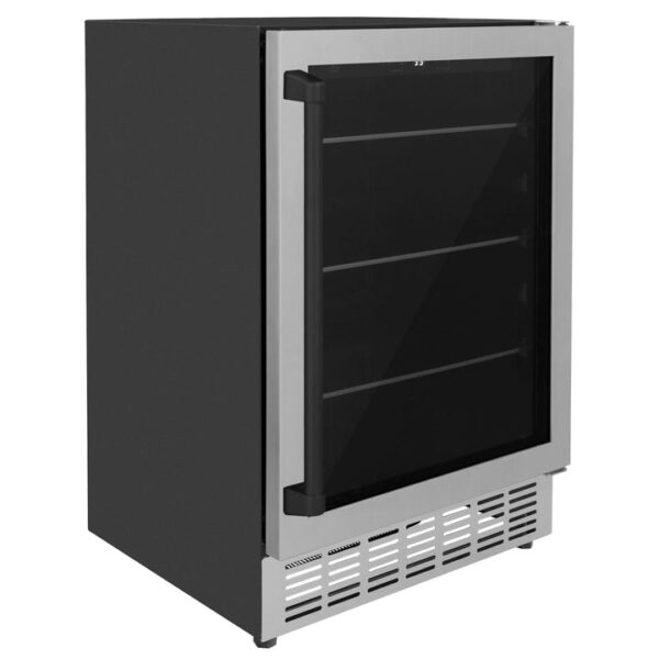 ZLINE 24 In. Monument Dual Zone 44-Bottle Wine Cooler in Stainless Steel with Wood Shelf (RWV-UD-24) - Image 24