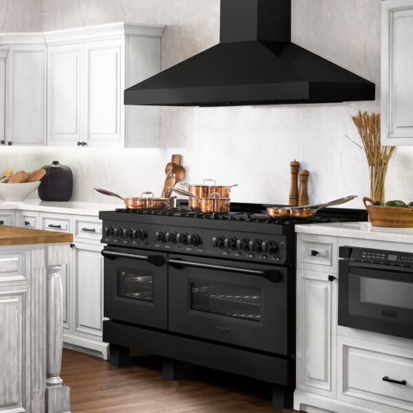 ZLINE 60 in. 7.4 cu. ft. Dual Fuel Range with Gas Stove and Electric Oven in Black Stainless Steel with Brass Burners (RAB-60) - Image 21