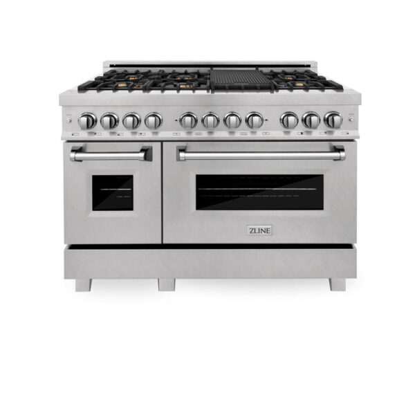 ZLINE 48 in. 6.0 cu. ft. Electric Oven and Gas Cooktop Dual Fuel Range with Griddle and White Matte Door in Stainless Steel (RA-WM-GR-48) - Image 11