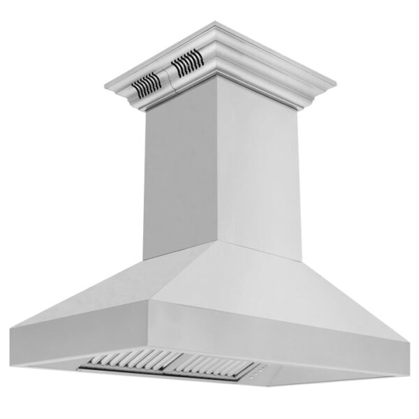 ZLINE Professional Island Mount Range Hood in Stainless Steel with Built-in ZLINE CrownSound Bluetooth Speakers (597iCRN-BT) - Image 2