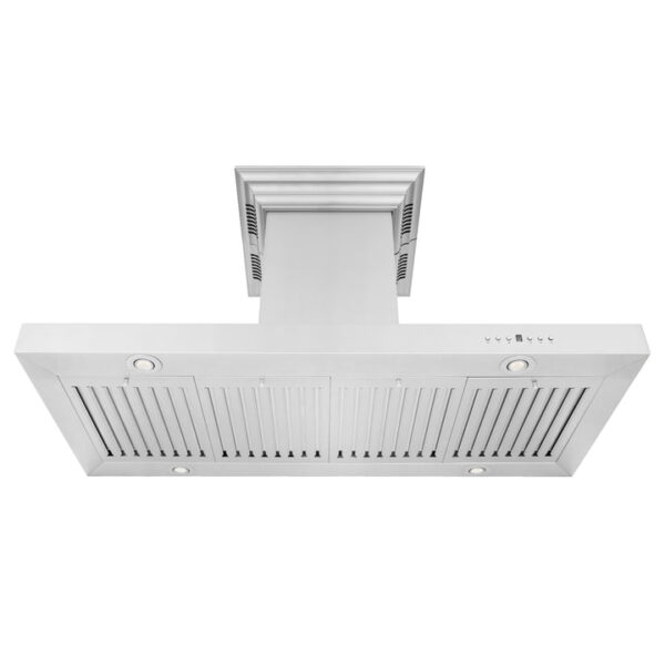 ZLINE Island Mount Range Hood in Stainless Steel with Built-in ZLINE CrownSound Bluetooth Speakers (KE2iCRN-BT) - Image 8