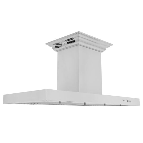 ZLINE Island Mount Range Hood in Stainless Steel with Built-in ZLINE CrownSound Bluetooth Speakers (KE2iCRN-BT) - Image 10