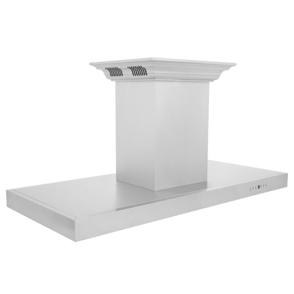 ZLINE Island Mount Range Hood in Stainless Steel with Built-in ZLINE CrownSound Bluetooth Speakers (KE2iCRN-BT) - Image 9