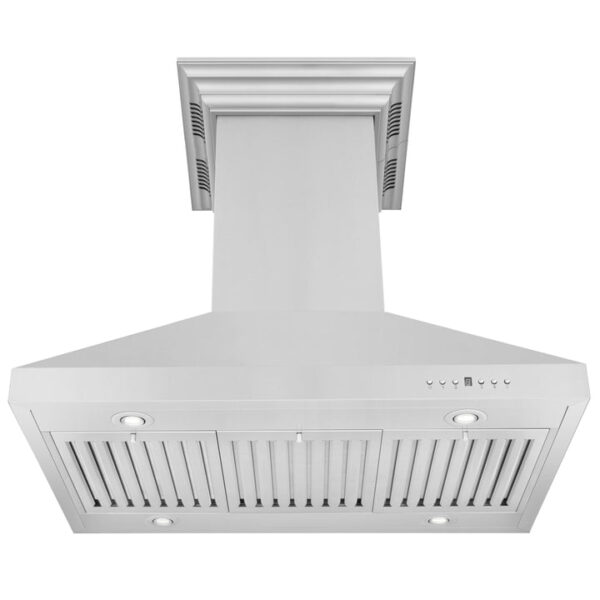 ZLINE Island Mount Range Hood in Stainless Steel with Built-in ZLINE CrownSound Bluetooth Speakers (KL3iCRN-BT) - Image 4