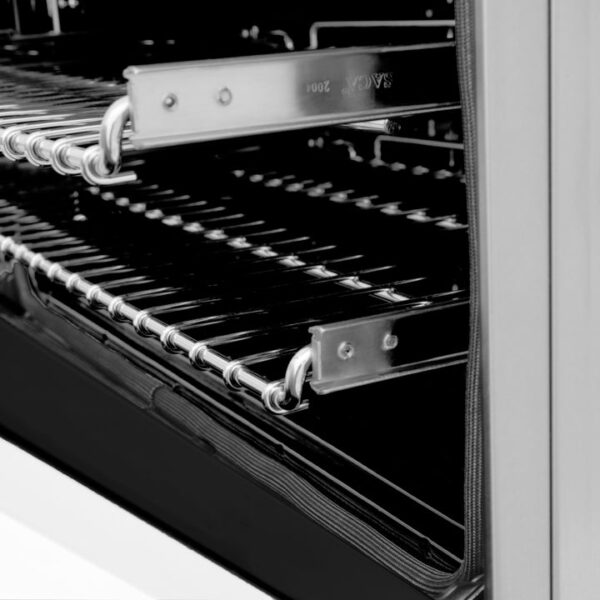 ZLINE 30 in. 4.0 cu. ft. Dual Fuel Range with Gas Stove and Electric Oven in Stainless Steel with White Matte Door (RA-WM-30) - Image 9