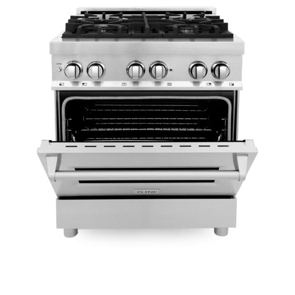 ZLINE 30 in. 4.0 cu. ft. Dual Fuel Range with Gas Stove and Electric Oven in Stainless Steel (RA30) - Image 3