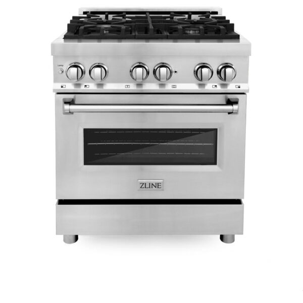ZLINE 30 in. 4.0 cu. ft. Dual Fuel Range with Gas Stove and Electric Oven in Stainless Steel (RA30) - Image 2