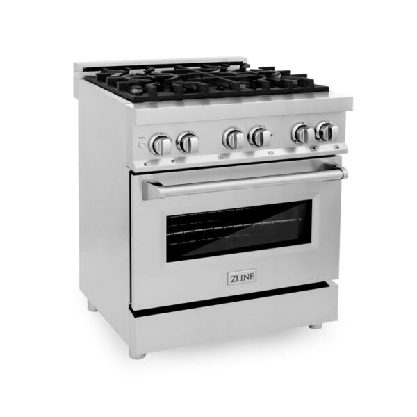 ZLINE 30 in. 4.0 cu. ft. Dual Fuel Range with Gas Stove and Electric Oven in Stainless Steel (RA30) - Image 5